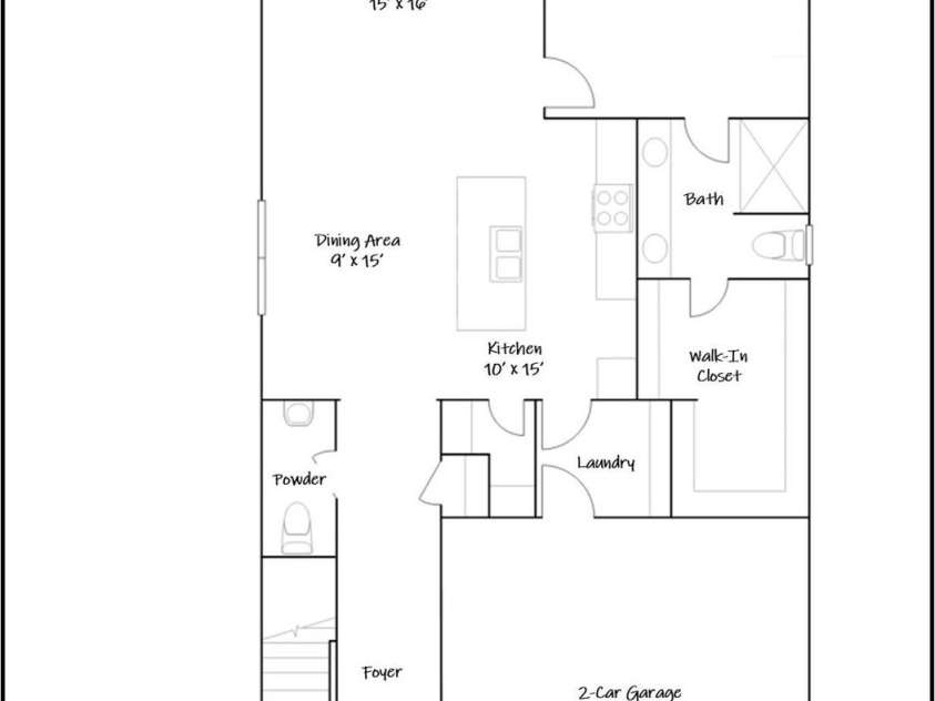 2841 Legacy Ridge Lane, Catawba, NC 28609.  MLS# CAR4365167, YatesRealty ID 14116. Floor Plan Main Level