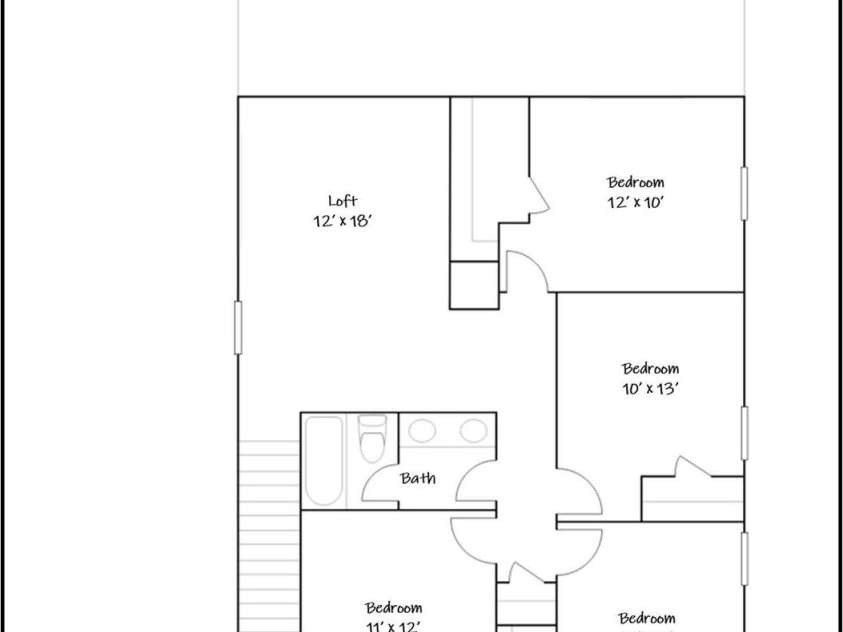 2841 Legacy Ridge Lane, Catawba, NC 28609.  MLS# CAR4365167, YatesRealty ID 14116. Floor Plan Upper Level