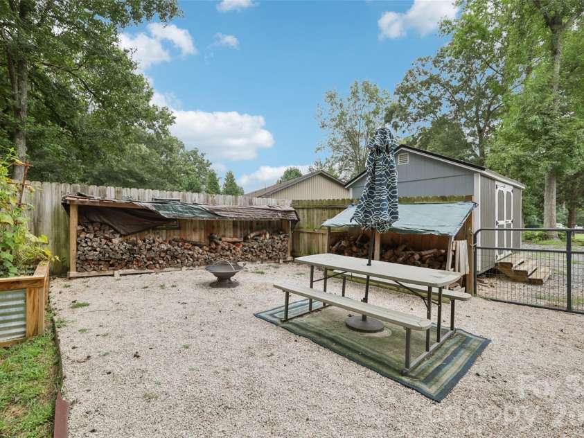 798 Pine Haven Circle, Clover, SC 29710.  MLS# CAR4359577, YatesRealty ID 14117. View from picnic/fire pit area.