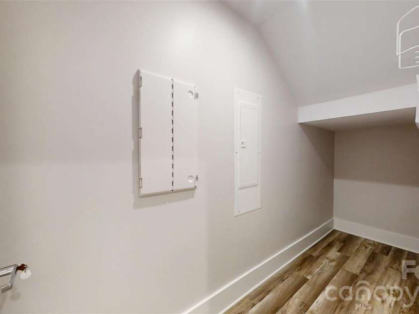 5345 Christopher Road, Iron Station, NC 28080.  MLS# CAR4357522, YatesRealty ID 14122. Locking storage closet off laundry