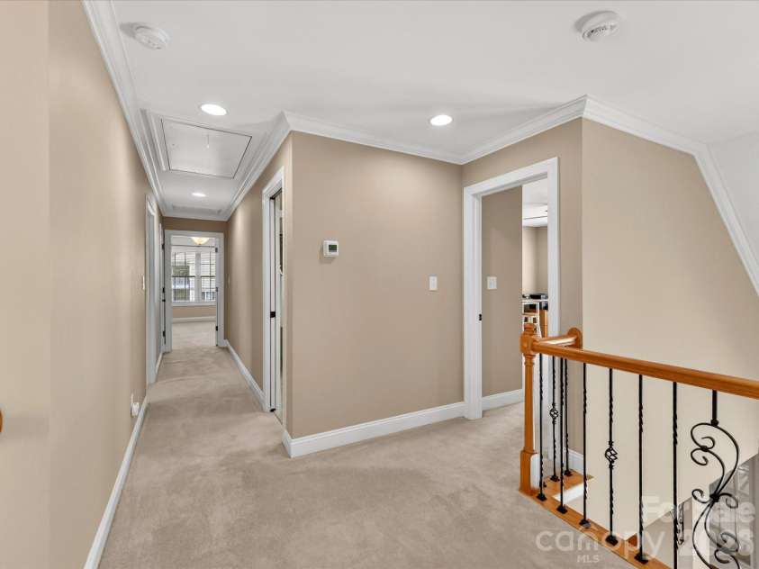 5413 Hudson Road, Lake Wylie, SC 29710.  MLS# CAR4365349, YatesRealty ID 14125. Upper-Level Landing with Pull Down Attic