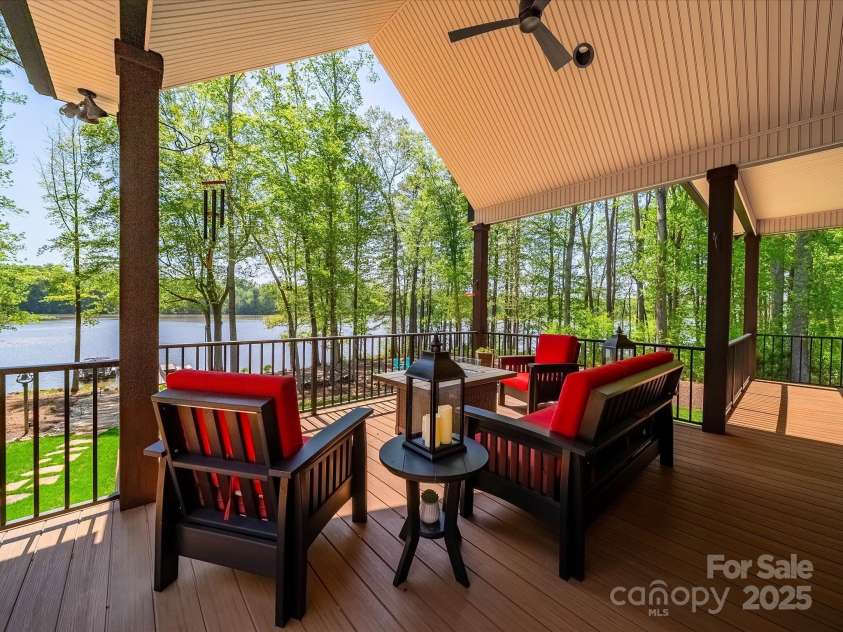 1579 Sunset Pointe Drive, Salisbury, NC 28146.  MLS# CAR4249912, YatesRealty ID 14126. Covered Porch on Back