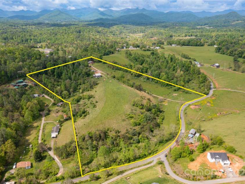 67 Old Turkey Creek Road, Leicester, NC 28748.  MLS# CAR4257740, YatesRealty ID 14147. Aerial