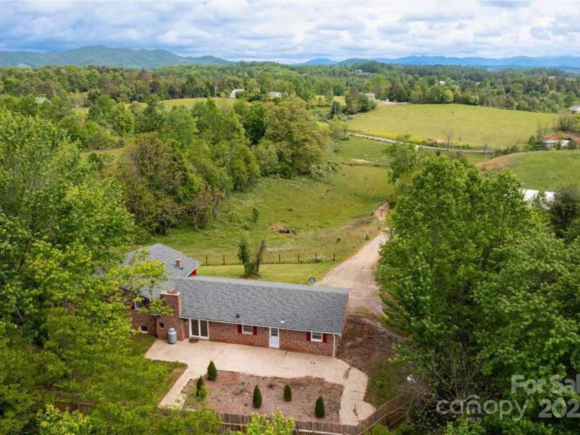 67 Old Turkey Creek Road, Leicester, NC 28748.  MLS# CAR4257740, YatesRealty ID 14147. Aerial