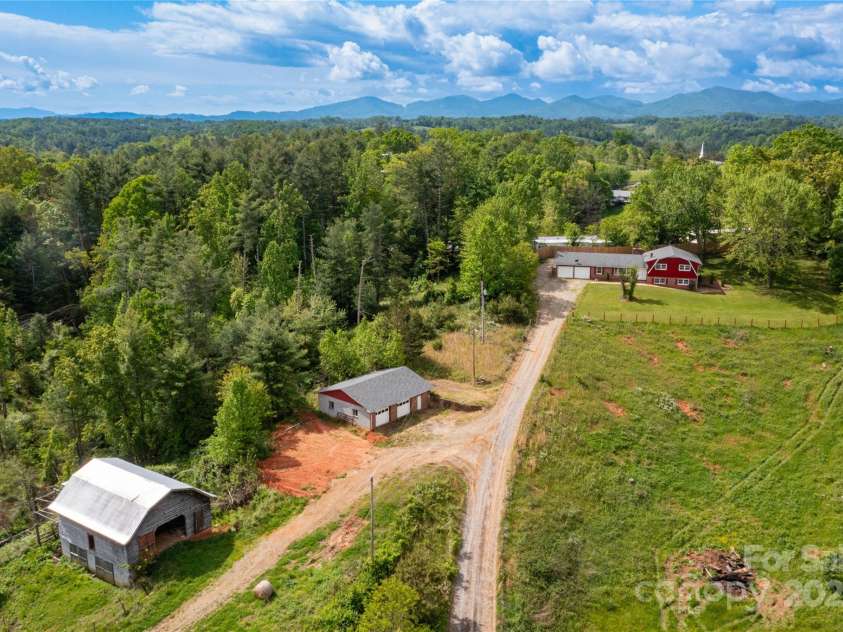 67 Old Turkey Creek Road, Leicester, NC 28748.  MLS# CAR4257740, YatesRealty ID 14147. Aerial