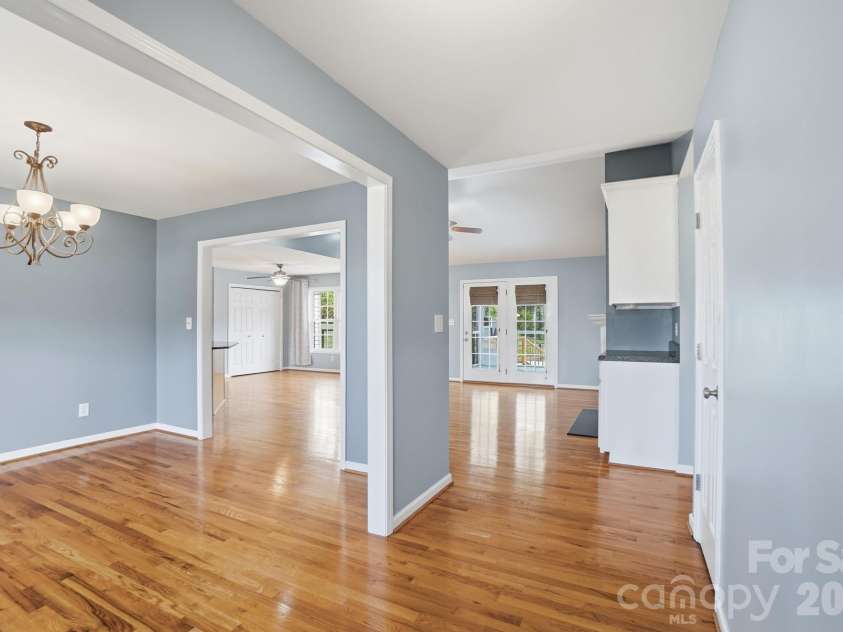 4425 Frank Dellinger Lane, Maiden, NC 28650.  MLS# CAR4368367, YatesRealty ID 14150. Dining room with open plan