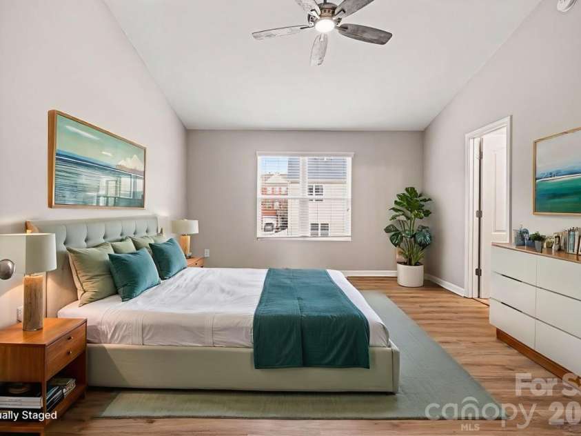 14311 Evening Flight Lane, Charlotte, NC 28262.  MLS# CAR4348964, YatesRealty ID 14156. Primary bedroom virtually staged