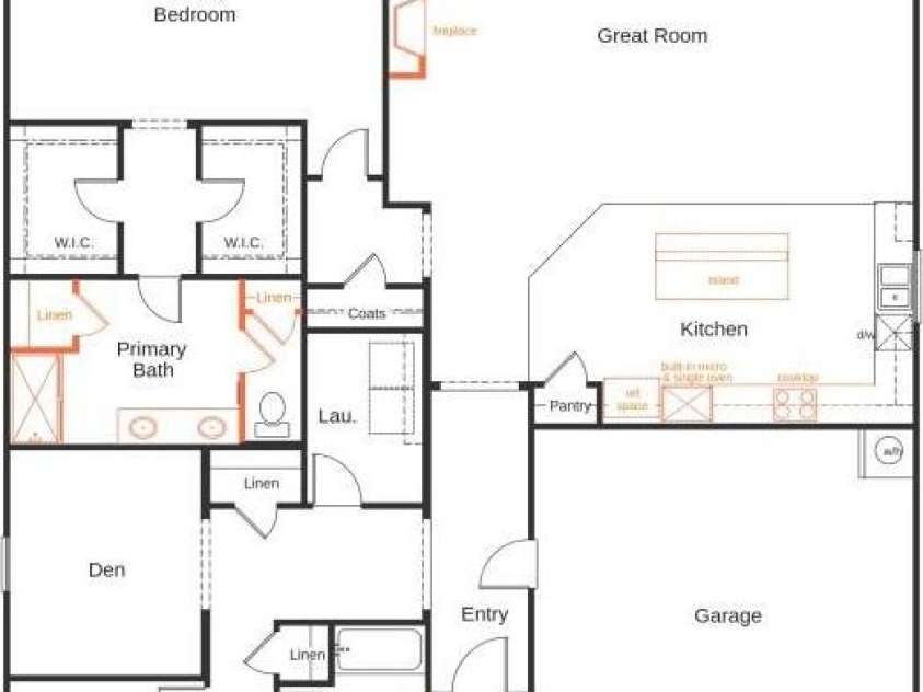 1216 Daniel Pine Drive, Indian Land, SC 29707.  MLS# CAR4326549, YatesRealty ID 1418. Floor plan