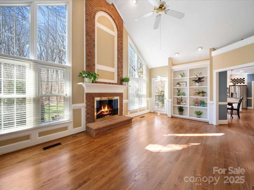 2217 Blue Bell Lane, Charlotte, NC 28270.  MLS# CAR4228161, YatesRealty ID 1419. Floor to ceiling bookcases