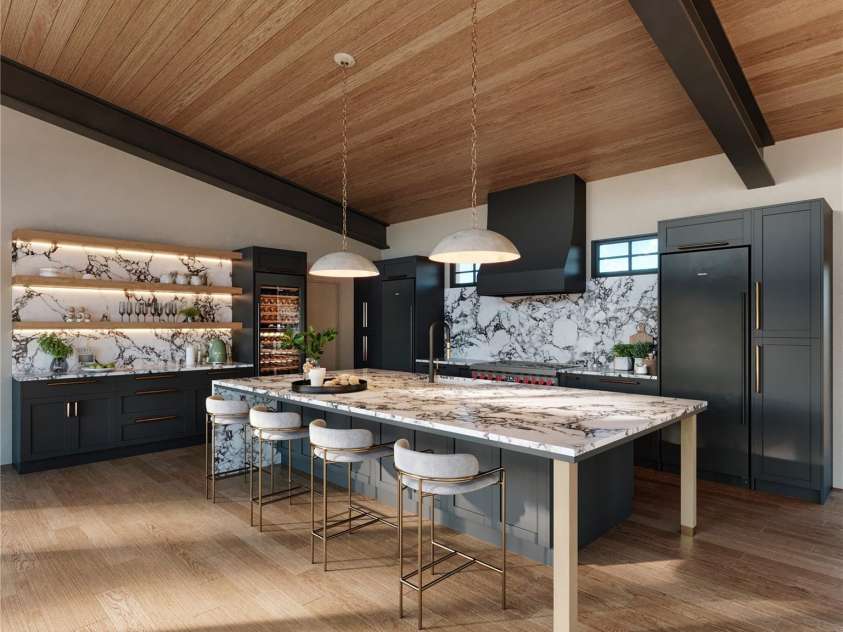 22554 John Gamble Road, Cornelius, NC 28031.  MLS# CAR4259378, YatesRealty ID 14195. Kitchen rendering