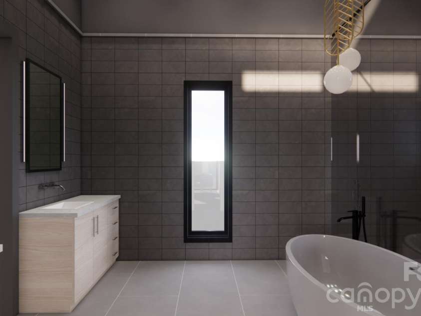 22554 John Gamble Road, Cornelius, NC 28031.  MLS# CAR4259378, YatesRealty ID 14195. Primary bathroom rendering