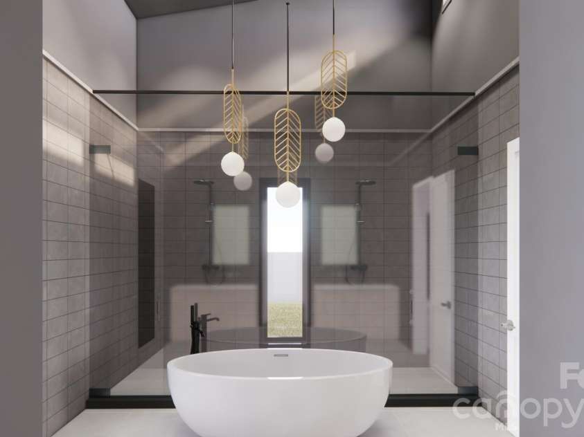 22554 John Gamble Road, Cornelius, NC 28031.  MLS# CAR4259378, YatesRealty ID 14195. Primary bathroom rendering
