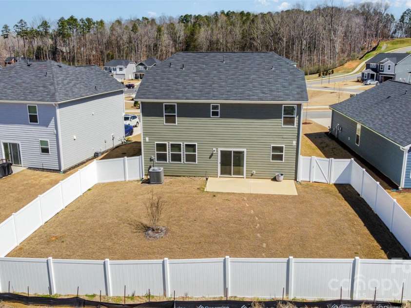 5013 Dunsford Drive, Denver, NC 28037.  MLS# CAR4235751, YatesRealty ID 14198. Aerial of the spacious backyard