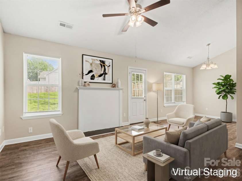 3744 Capps Hill Drive, Charlotte, NC 28216.  MLS# CAR4371756, YatesRealty ID 14203. Virtually staged