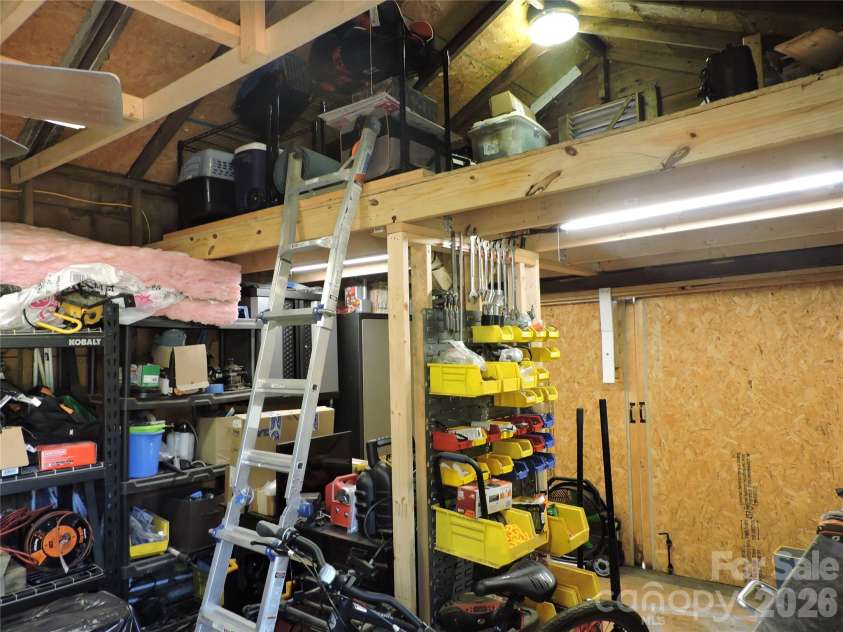 4 Carter Road, Weaverville, NC 28787.  MLS# CAR4373201, YatesRealty ID 14227. Inside workshop