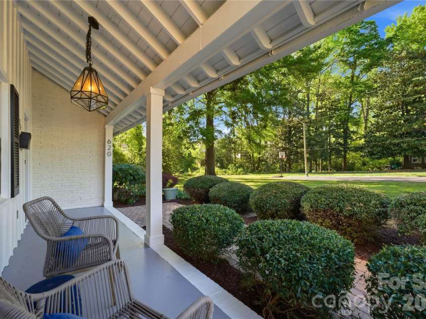 620 Shawnee Drive, Charlotte, NC 28209.  MLS# CAR4368802, YatesRealty ID 14235. Calm, quiet front proch