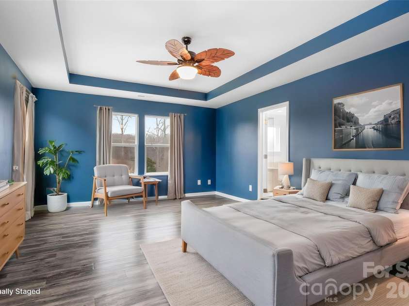 6308 Durango Way, Denver, NC 28037.  MLS# CAR4336580, YatesRealty ID 14236. Primary bedroom- Virtually staged
