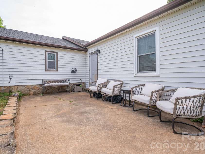 104 White Street, Casar, NC 28020.  MLS# CAR4368115, YatesRealty ID 14250. Back patio