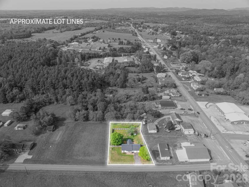 104 White Street, Casar, NC 28020.  MLS# CAR4368115, YatesRealty ID 14250. Drone Shot