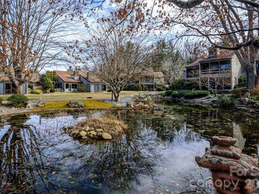 8 Lakemoor Lane, Hendersonville, NC 28739.  MLS# CAR4345671, YatesRealty ID 14259. Walking Path with pond