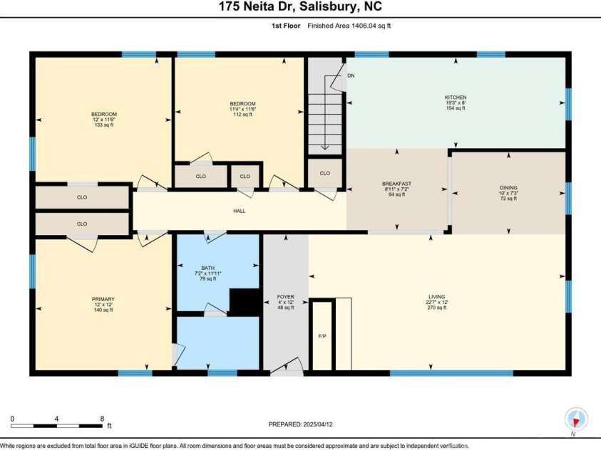 175 Neita Drive, Salisbury, NC 28147.  MLS# CAR4243753, YatesRealty ID 14287. 