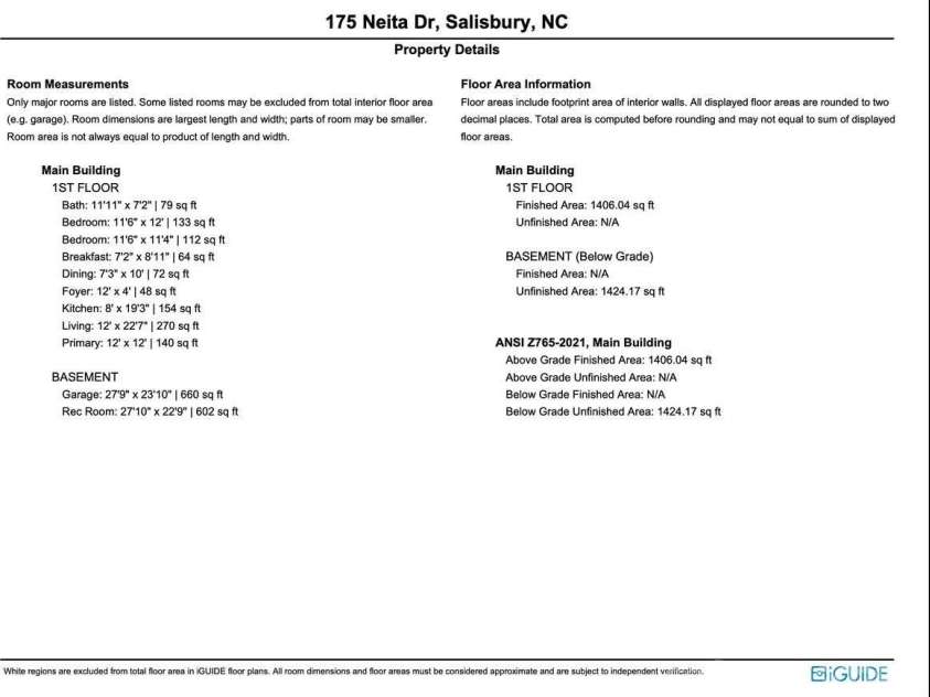 175 Neita Drive, Salisbury, NC 28147.  MLS# CAR4243753, YatesRealty ID 14287. 