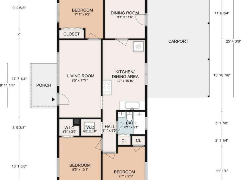146 and 148 Monteith Road, Brevard, NC 28712.  MLS# CAR4342574, YatesRealty ID 1429. 146 Monteith Road - Floor Plan
