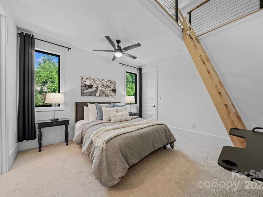 3304 Mar Vista Circle, Charlotte, NC 28209.  MLS# CAR4269142, YatesRealty ID 1429. Secondary bedroom upstairs have carpet with luxury padding and lofts with ladder stair access.  