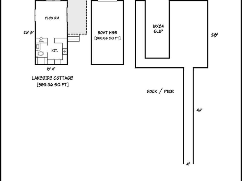 351 Kirkpatrick Road, Taylorsville, NC 28681.  MLS# CAR4367808, YatesRealty ID 14294. Floor Plan Lakeside Cottage/Dock/Pier