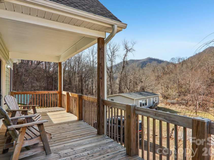 530 Wilson Cove Road, Canton, NC 28716.  MLS# CAR4345782, YatesRealty ID 14297. Off main level front deck