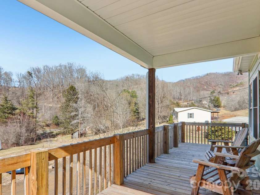 530 Wilson Cove Road, Canton, NC 28716.  MLS# CAR4345782, YatesRealty ID 14297. Off main level front deck