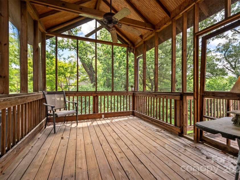 491 Washington Street, Rutherfordton, NC 28139.  MLS# CAR4260799, YatesRealty ID 14307. Screened Porch