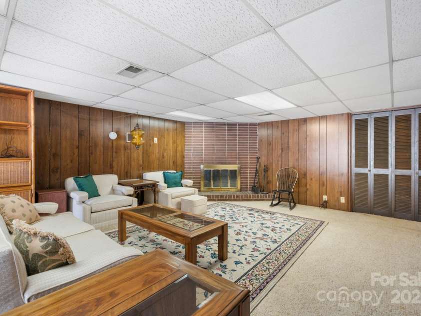 2866 Old Morganton Road, Lenoir, NC 28645.  MLS# CAR4261191, YatesRealty ID 14309. Family room in basement