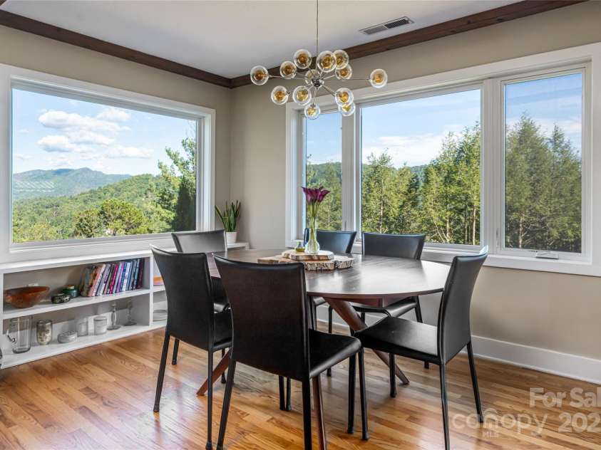 79 Horizon Hill Road, Asheville, NC 28804.  MLS# CAR4306563, YatesRealty ID 14340. Dining Area with Views