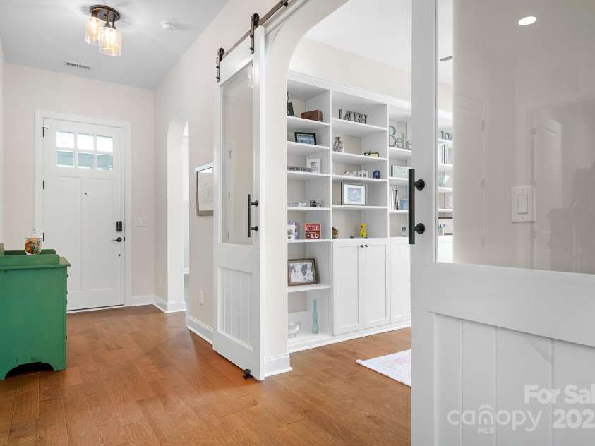 4902 Looking Glass Trail, Denver, NC 28037.  MLS# CAR4250662, YatesRealty ID 14354. Barn Doors to Your Study