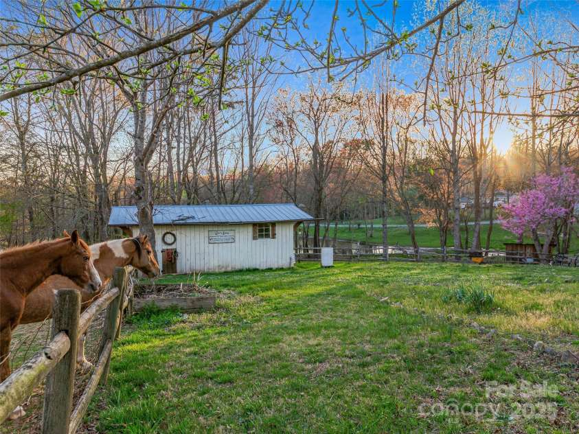 34 Ivy Lane, Fletcher, NC 28732.  MLS# CAR4242162, YatesRealty ID 14376. Picturesque Mini-Farm, Cane Creek Valley!