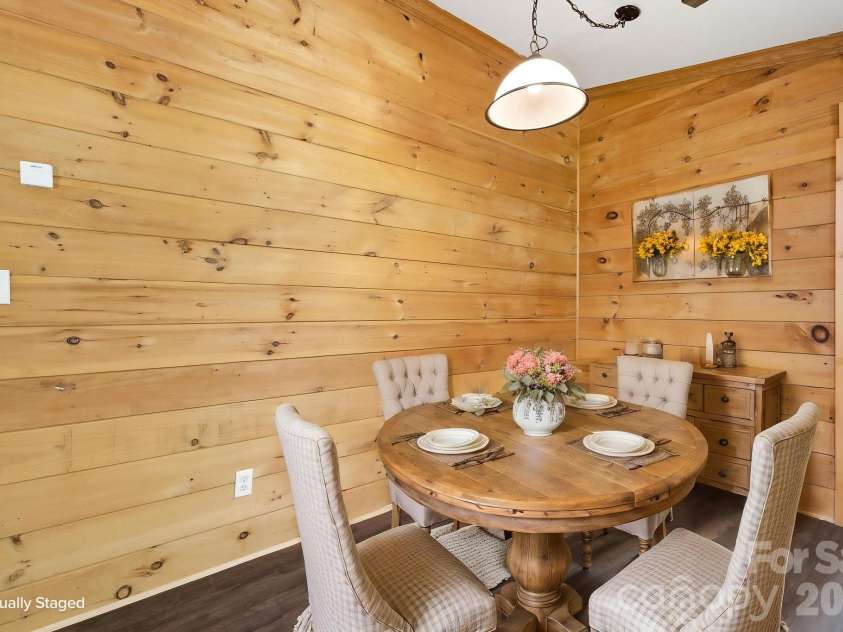 55 Twin Oaks Lane, Spruce Pine, NC 28777.  MLS# CAR4404051, YatesRealty ID 1438. Virtually Staged Breakfast Nook