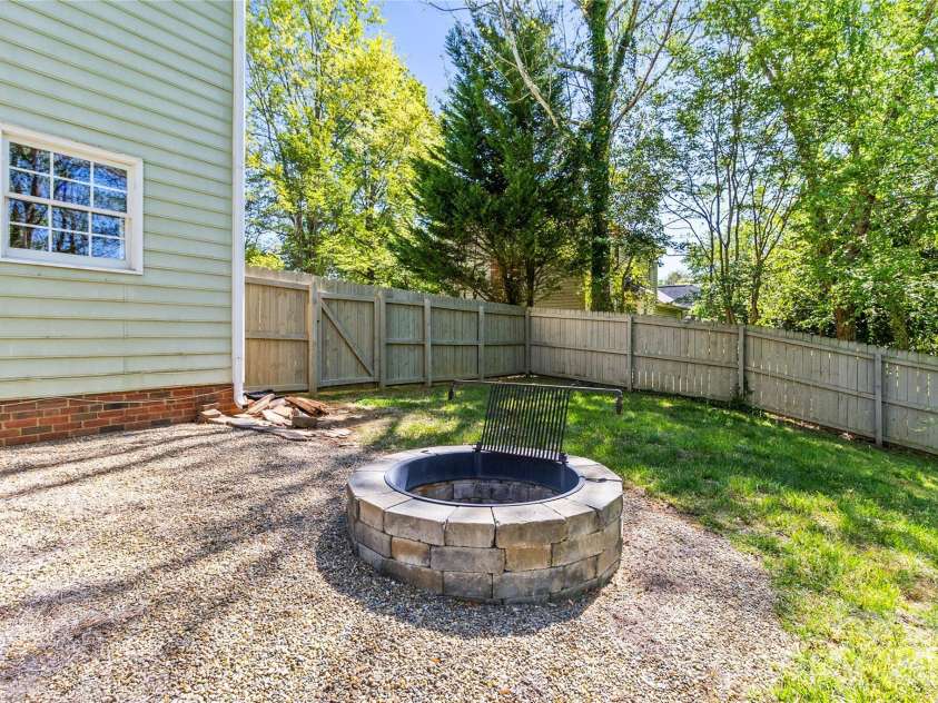 12537 Levins Hall Road, Huntersville, NC 28078.  MLS# CAR4368006, YatesRealty ID 14380. Firepit
