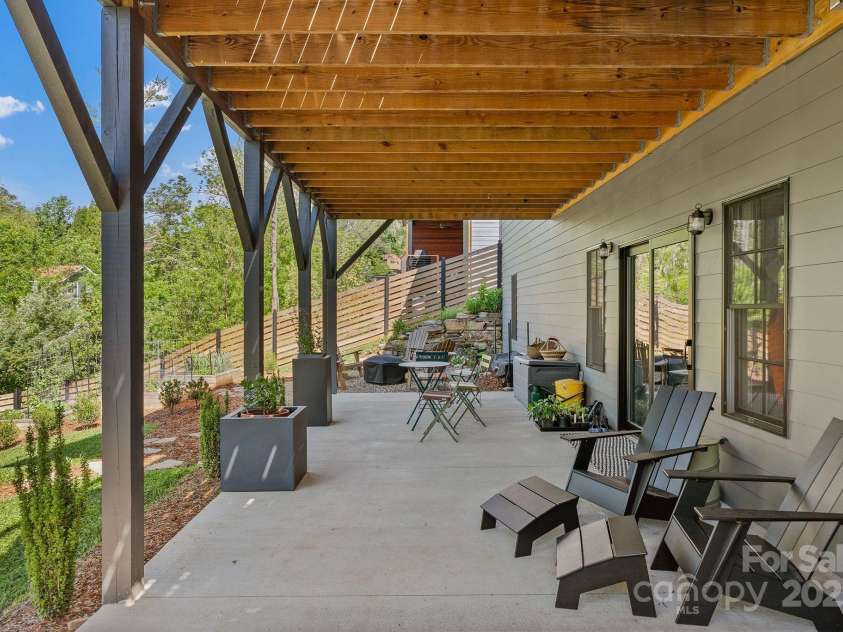 52 Malvern Walk, Asheville, NC 28806.  MLS# CAR4257541, YatesRealty ID 1439. Basement Opens to Shaded Patio