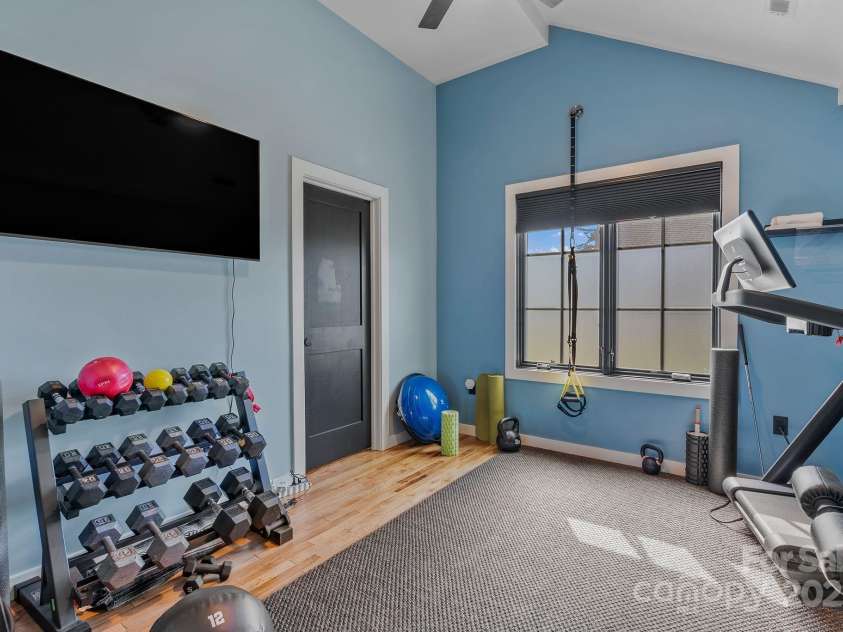52 Malvern Walk, Asheville, NC 28806.  MLS# CAR4257541, YatesRealty ID 1439. Fourth Bedroom Currently Home Gym with walk in closet