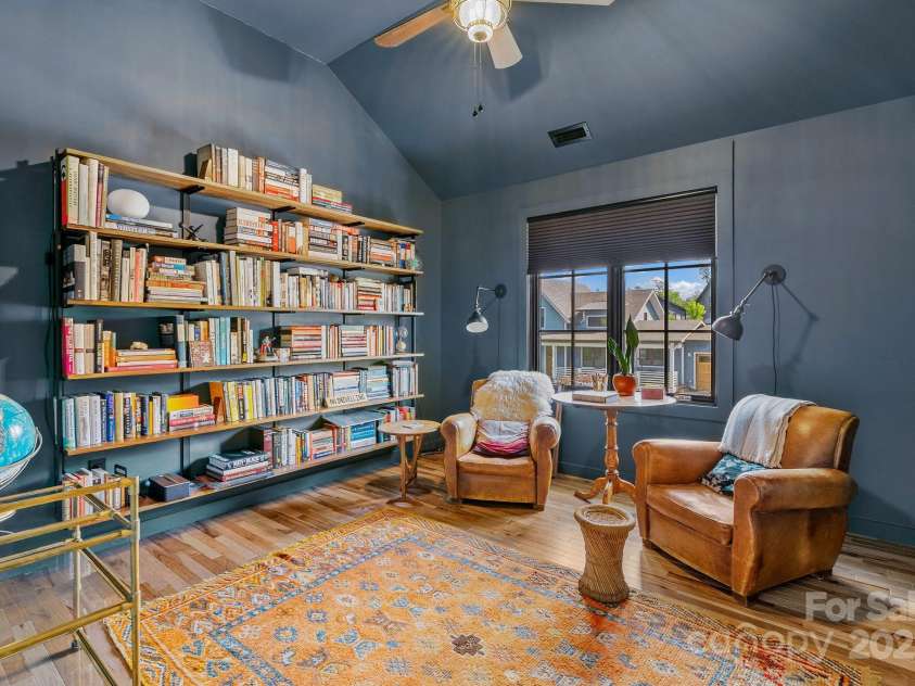 52 Malvern Walk, Asheville, NC 28806.  MLS# CAR4257541, YatesRealty ID 1439. Third Bedroom Currently Used as a Library aka 