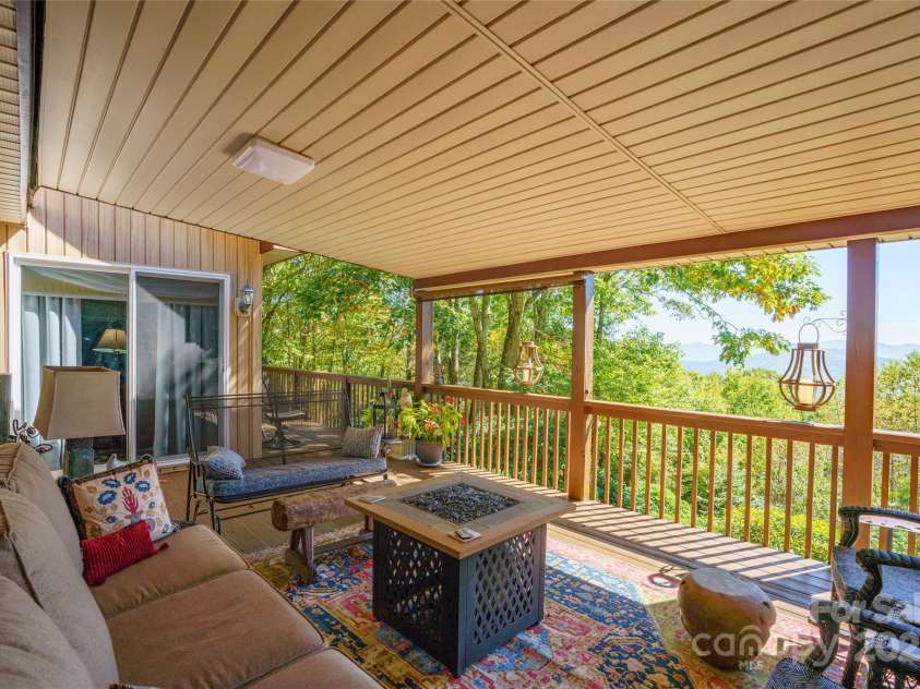 287 Leatherwood Road, Maggie Valley, NC 28751.  MLS# CAR4309894, YatesRealty ID 14390. Front Deck