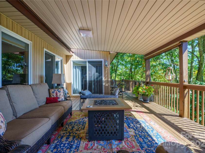 287 Leatherwood Road, Maggie Valley, NC 28751.  MLS# CAR4309894, YatesRealty ID 14390. Front Deck View 4