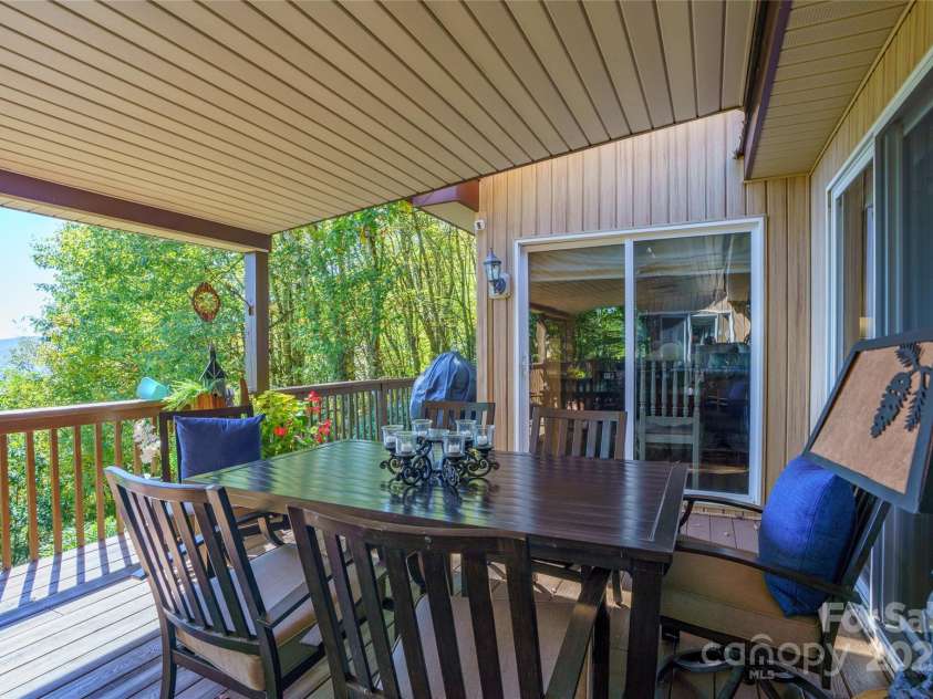 287 Leatherwood Road, Maggie Valley, NC 28751.  MLS# CAR4309894, YatesRealty ID 14390. Front DeckView 3