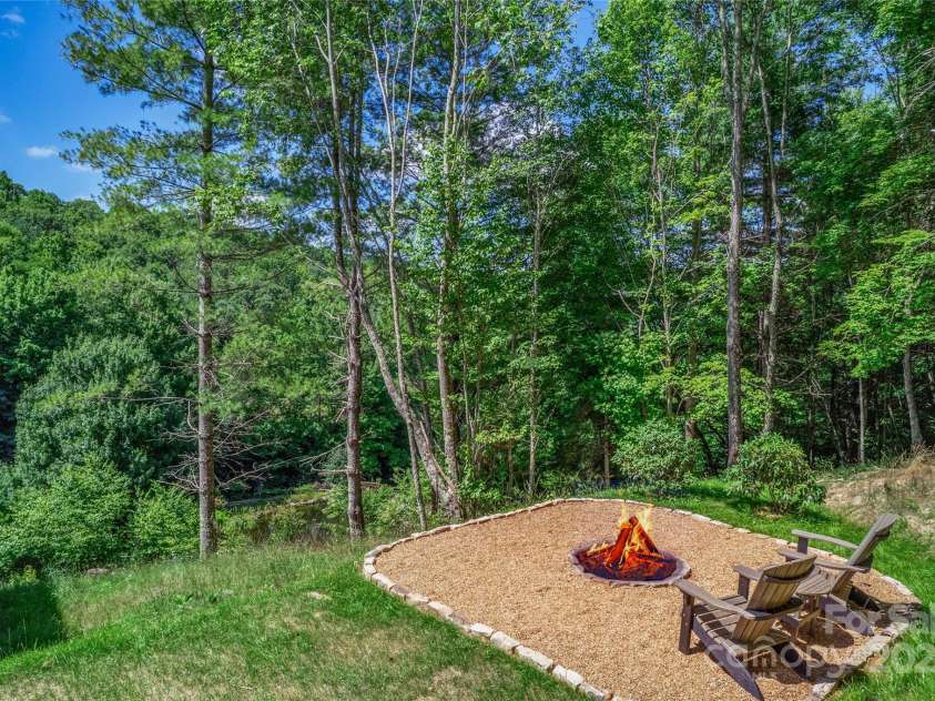 750 Silver Springs Drive, Banner Elk, NC 28604.  MLS# CAR4160928, YatesRealty ID 144. Fire pit to enjoy the majestic views and outdoor living