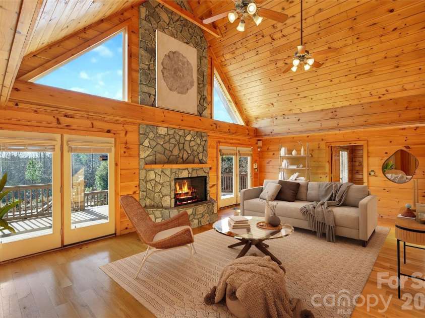 28 Outback Trail, Nebo, NC 28761.  MLS# CAR4349163, YatesRealty ID 14413. Living Room - VIRTUALLY STAGED