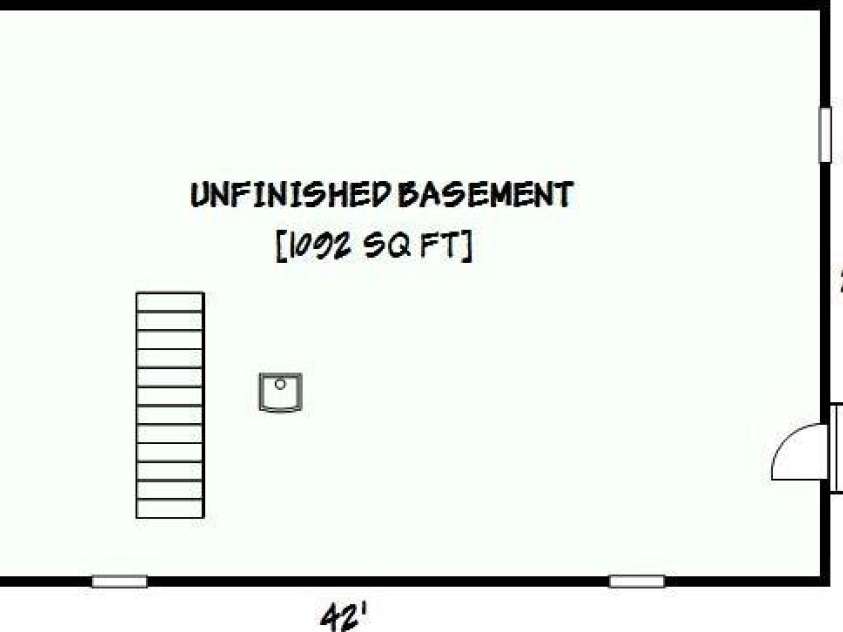 3132 7th Avenue, Conover, NC 28613.  MLS# CAR4259215, YatesRealty ID 14427. Basement Floor Plan