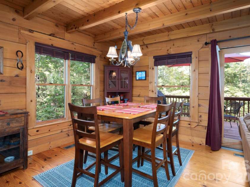 117 Laurel Lakes Parkway, Lake Lure, NC 28746.  MLS# CAR4182403, YatesRealty ID 14428. Dining area
