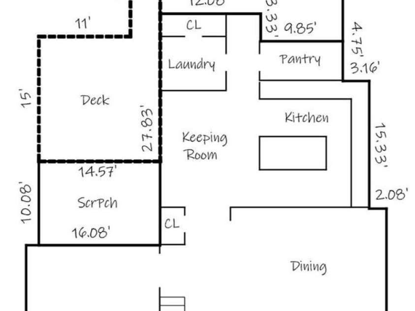 560 20th Avenue Court, Hickory, NC 28601.  MLS# CAR4323314, YatesRealty ID 14457. Main level floor plan!