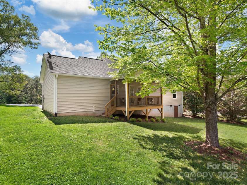 4 Greene Lane, Fletcher, NC 28732.  MLS# CAR4256056, YatesRealty ID 14458. View of rear of home